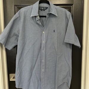 POLO RALPH LAUREN Shirt Casual Formal Custom Check Men Size M